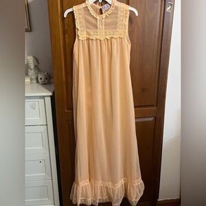 Peach Lace Vintage Nightgown
